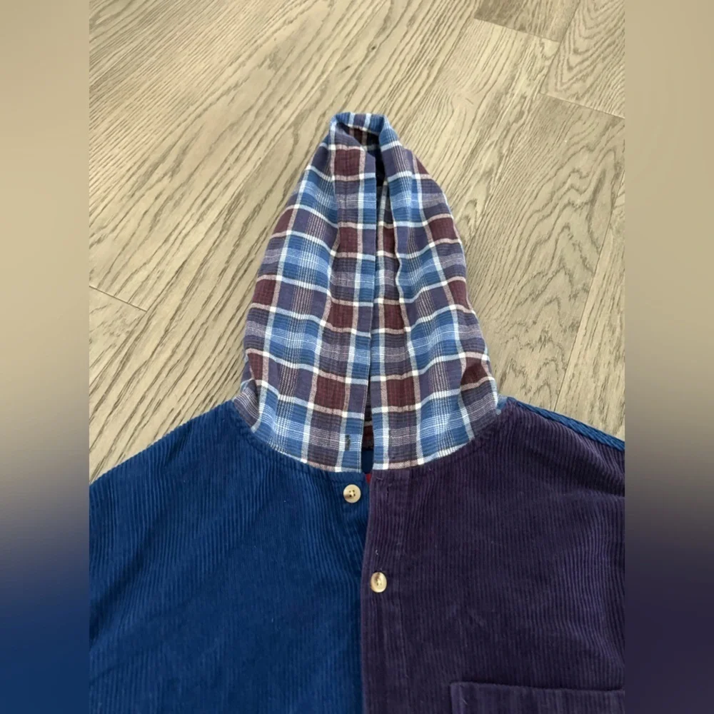 Rare SUPREME Limited Edition Color Block Corduroy Hoodie Shirt - Picture 4 of 8